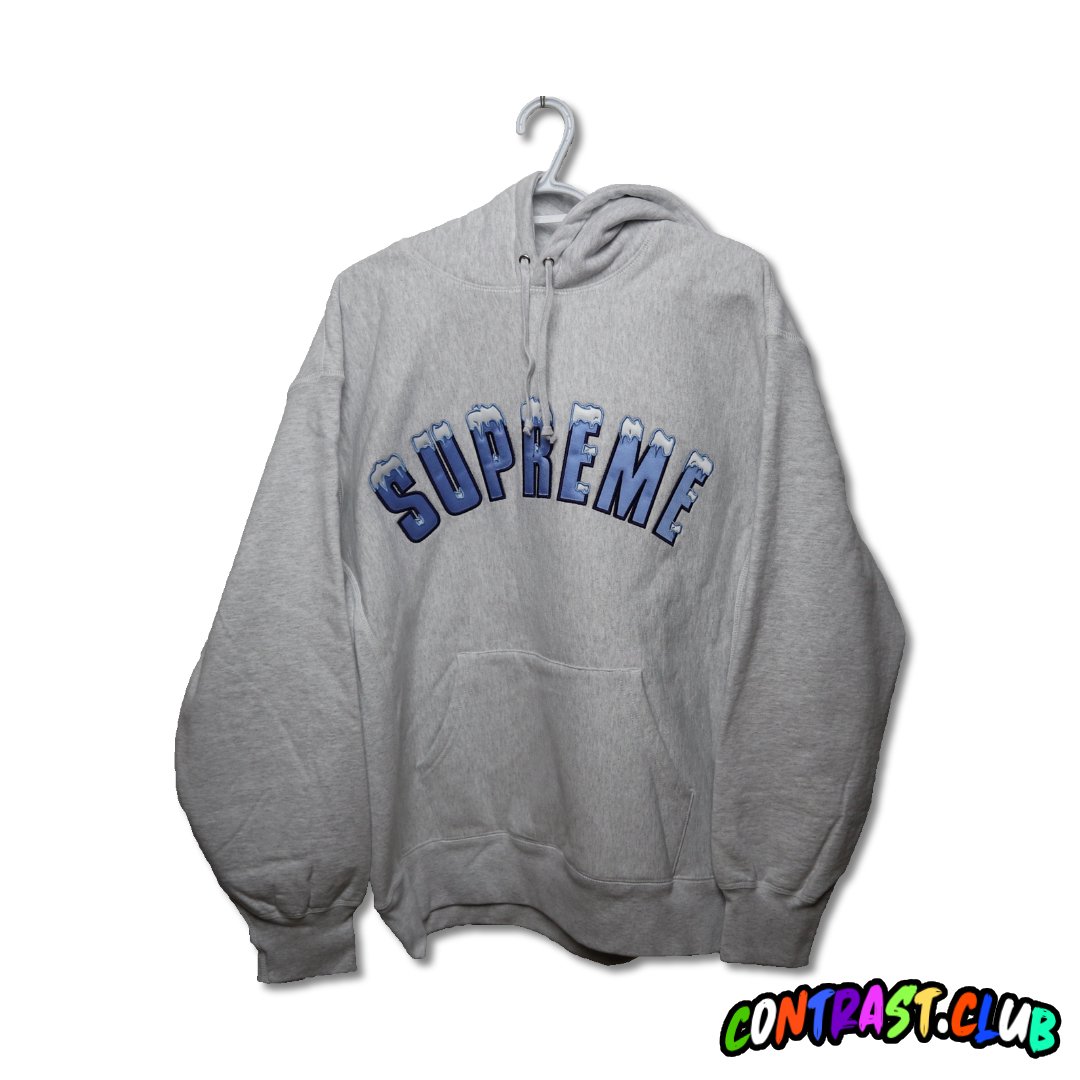 Supreme Icy Arc Hooded Sweatshirt Ash Grey | Contrast.Club